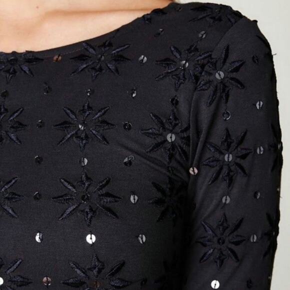 Free People Embroidered Sequin Bodycon Dress - Picture 3 of 8